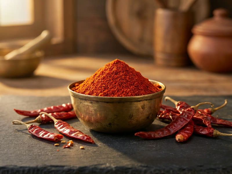 Chilli powder with whole dried red chillies