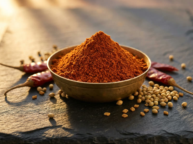 Sambar powder with dried chillies